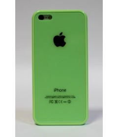 Чехол на iPhone 5C Apple Logo (зеленый)