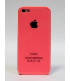 Чехол на iPhone 5C Apple Logo (розовый)